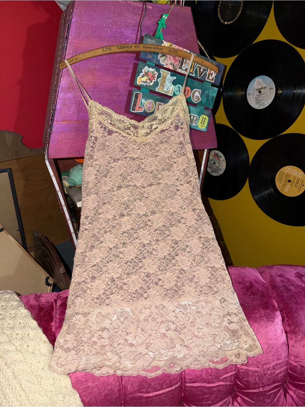 Lace Slip Nightdress - Blush Pink